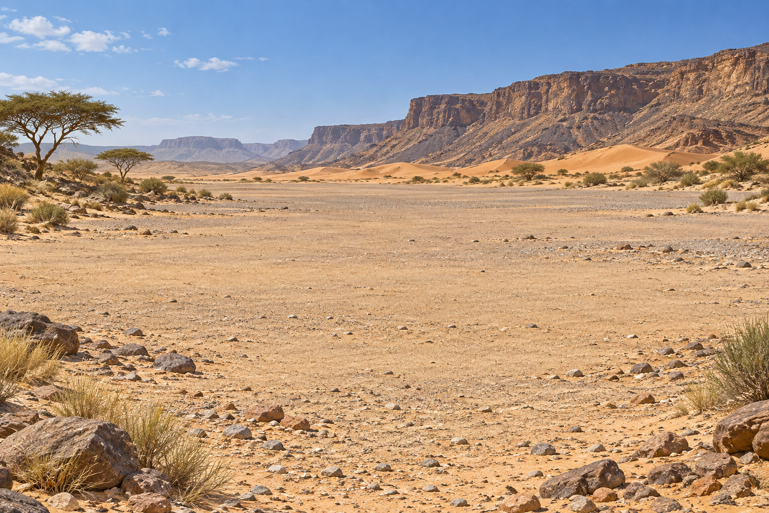 Sahara Desert illustrated habitat